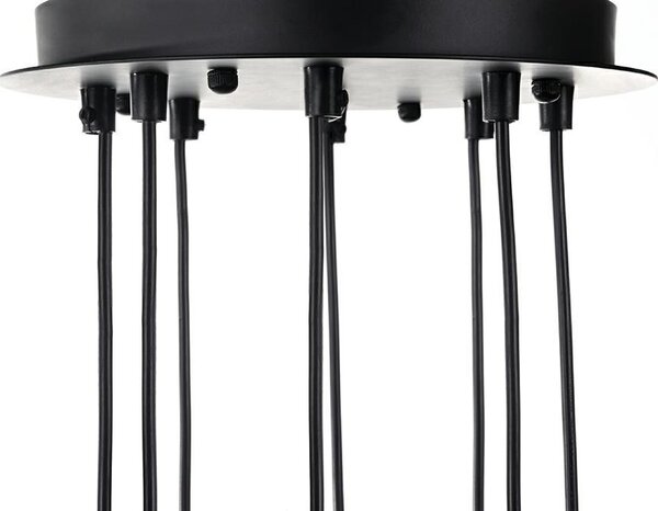 King Home Flusso 8 Geometrikus Fekete LED Függőlámpa