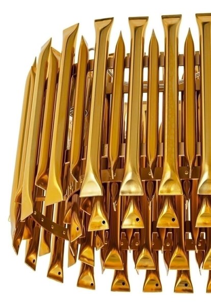 King Home Galliano Long Függőlámpa Sötétarany Alumínium Orgonasípos