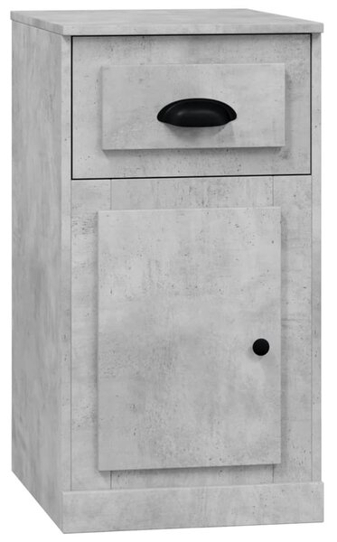 Betonszürke szerelt fa kisszekrény fiókkal 40 x 50 x 75 cm