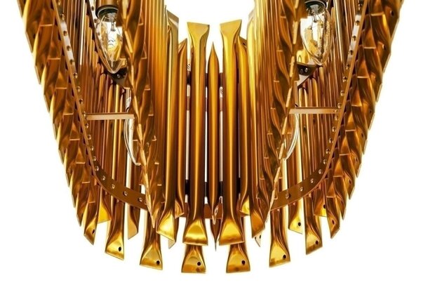 King Home Galliano Long Függőlámpa Sötétarany Alumínium Orgonasípos