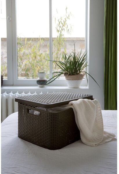 Szürke fedeles műanyag tárolódoboz 33x44,5x25 cm Style – Curver