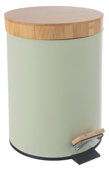 Világoszöld fém pedálos szemetes 5 l Greenish – Orion