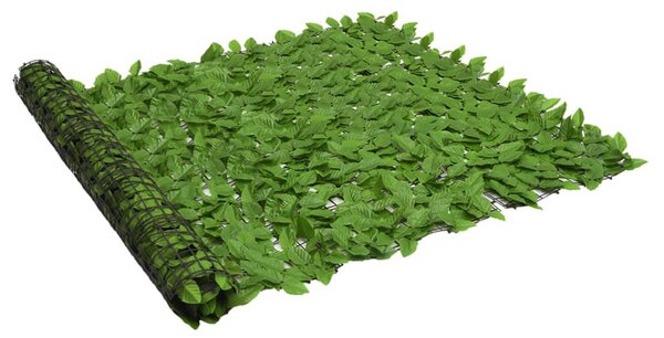 Zöld leveles erkélyparaván 300 x 150 cm