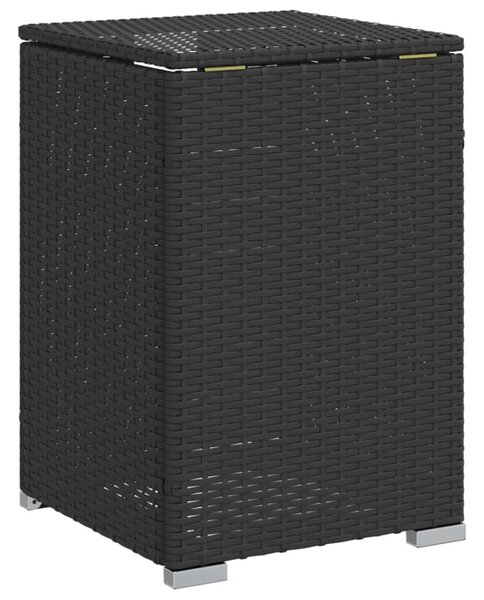 VidaXL fekete polyrattan propántartály borító asztal 40 x 40 x 60 cm