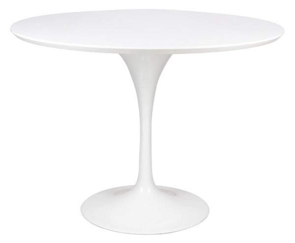 King Home Tulip Premium Kerek Étkezőasztal MDF Fehér Fényes GT-09R.100