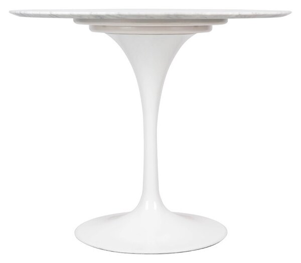 King Home Tulip Marble 90 Kerek Étkezőasztal Carrara Márvány Fehér