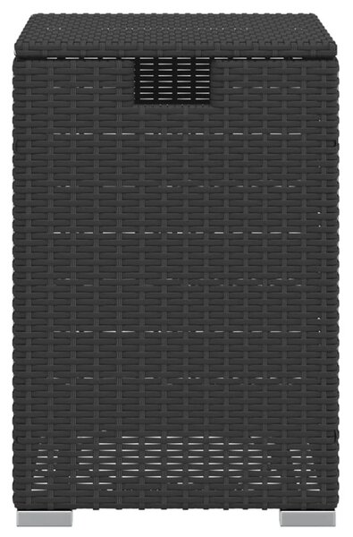 VidaXL fekete polyrattan propántartály borító asztal 40 x 40 x 60 cm