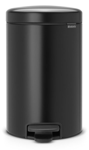 Matt fekete acél pedálos szemetes 12 l NewIcon – Brabantia