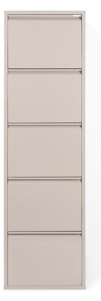 Szürkésbarna fém billenő ajtós cipőtartó 50x169x15 cm Billy – Spinder Design
