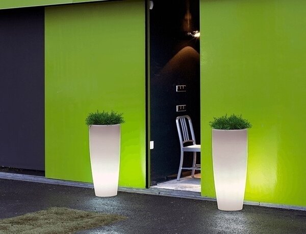 New Garden Bambu 90 LED Világító Polietilén Virágtartó Fehér