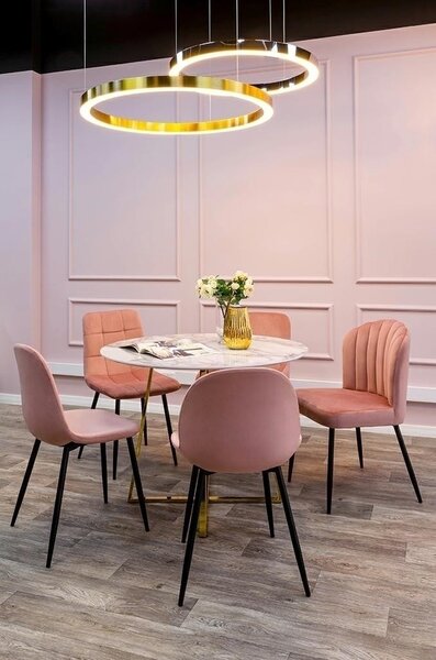 King Home Ring 80 LED Függőlámpa Polírozott Acél Ezüst