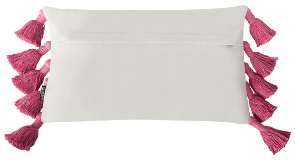 2 db díszpárna LOVELY Pamut 30 x 50 cm Fehér Rózsaszín