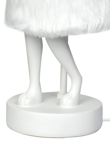 KARE Rabbit Fur Asztali Lámpa Műgyanta Fehér Ezüst 50cm