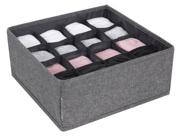 Drawer szürke fiókrendszerező 16 rekesszel - Bigso Box of Sweden
