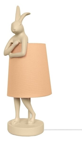 KARE Rabbit Asztali Lámpa Gyanta Barackszínű 50cm