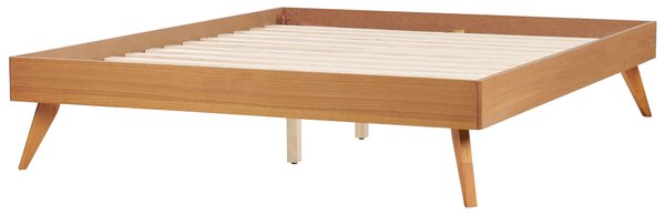Fejtámla nélküli ágy BERRIC 160 x 200 cm Természetes kőris