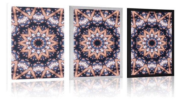 Poszter Mandala érdekes elemekkel