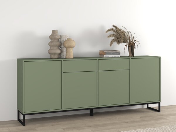 Komód Maravio 104, Laminált forgácslap, 83x209x37cm, Zöld