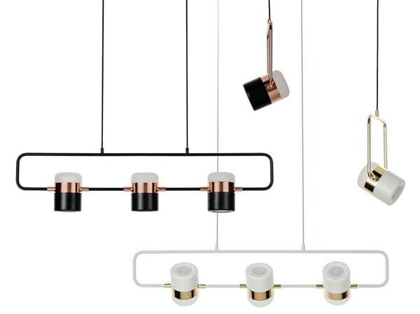 King Home Blink 3 LED Függőlámpa Fém Fekete Állítható