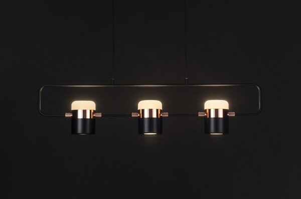 King Home Blink 3 LED Függőlámpa Fém Fekete Állítható