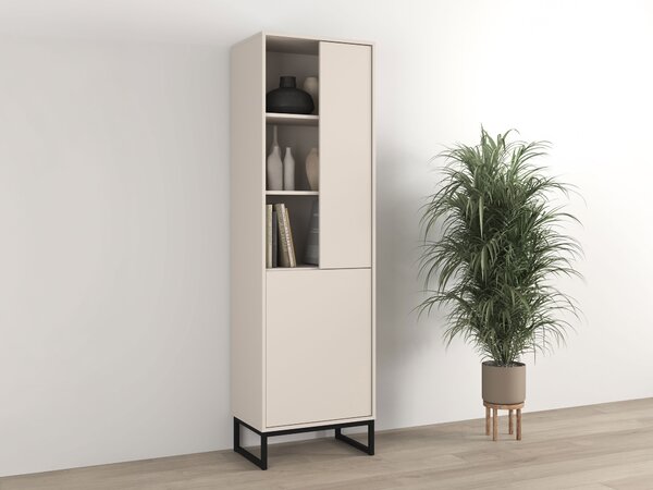 Könyvespolc Maravio 105, Ajtókkal, Zárt, Laminált forgácslap, 180x53x37cm, Kasmír