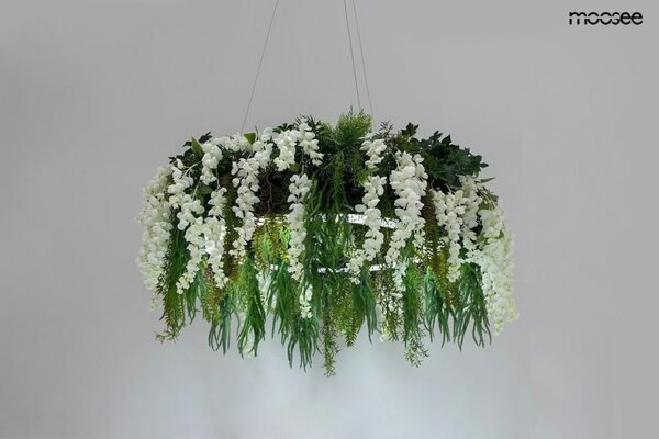 Moosee Gardens Wisteria 70 LED Függőlámpa Művirág Fehér-Zöld