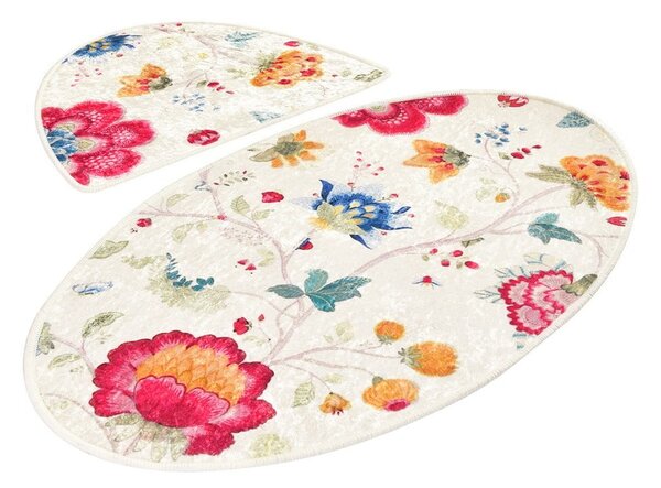 Világosbarna fürdőszobai kilépő szett 2 db-os 60x100 cm Arya – Foutastic