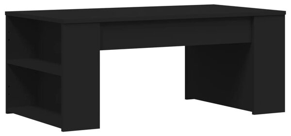 Fekete szerelt fa dohányzóasztal 102 x 55 x 42 cm