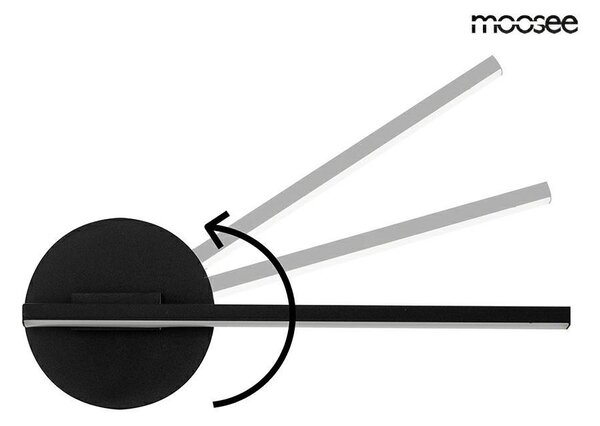 Moosee Horizon LED Fali Lámpa Fekete Minimalista