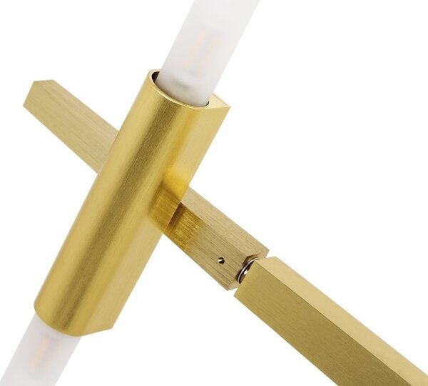 King Home Candelabr 6 Függőlámpa Arany Alumínium Üveg