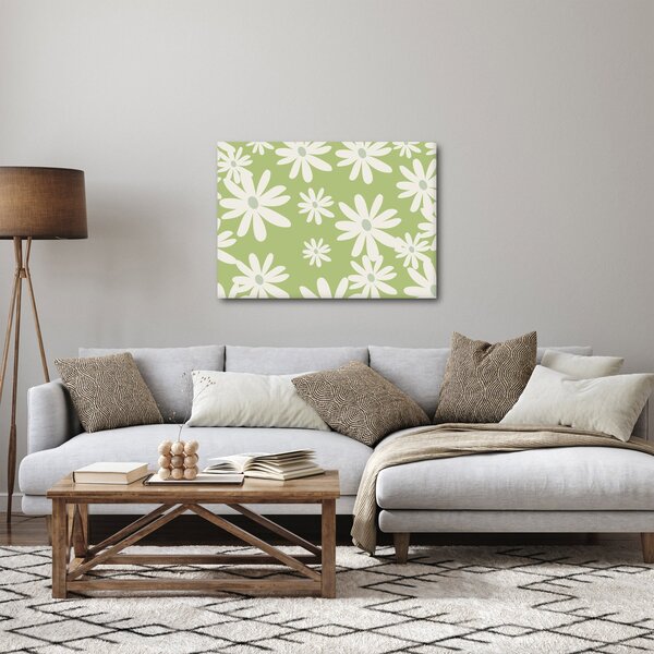 Kép - Hippik, zöld virágok N⁰1 (70x50 cm)