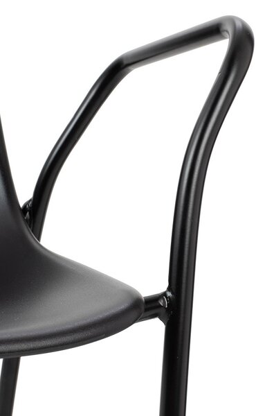 King Home Resol ARM Polipropilén Karfás Szék Fekete