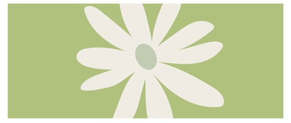 Kép - Hippik, zöld virágok N⁰2 (120x50 cm)