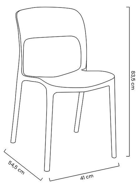 Modesto Design Zing Polipropilén Szék Fehér Egymásba Rakható