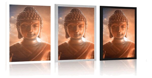 Poszter Buddha a felhők között
