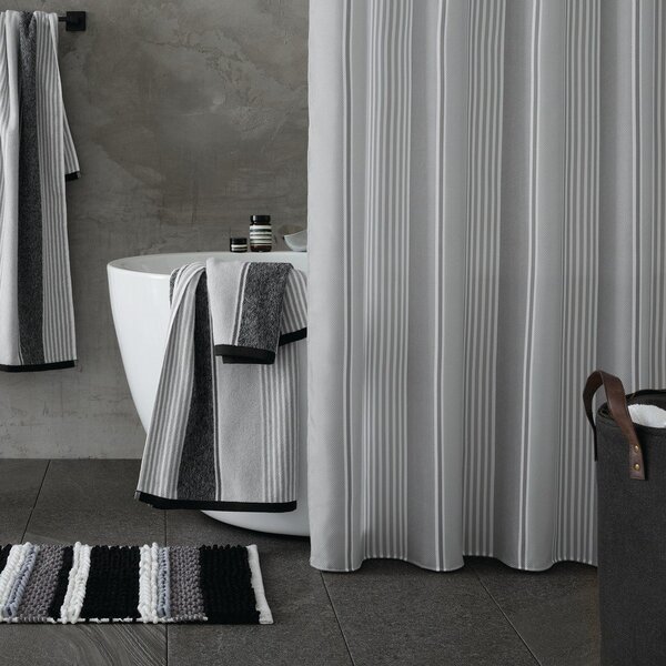 Zuhanyfüggöny 180x180 cm Textured Stripe - Catherine Lansfield