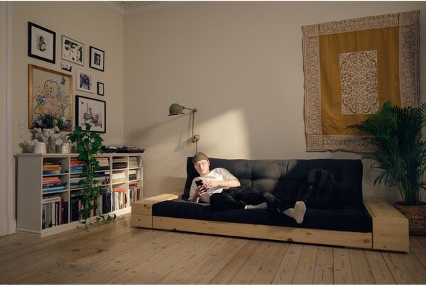 Szürke kinyitható kanapé 244 cm Base – Karup Design