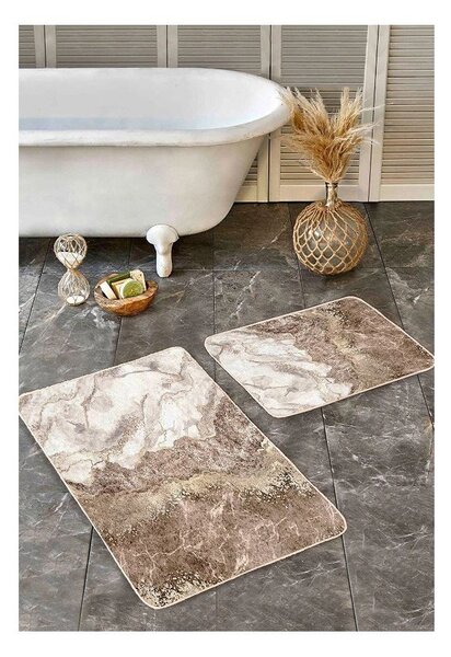 Barna fürdőszobai kilépő szett 2 db-os 60x100 cm – Mila Home