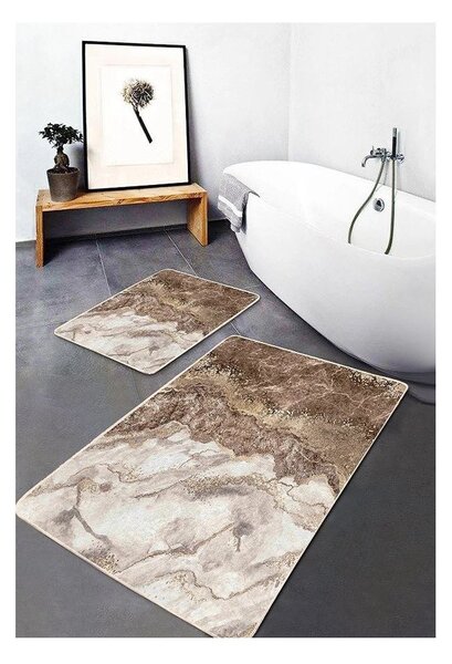 Barna fürdőszobai kilépő szett 2 db-os 60x100 cm – Mila Home