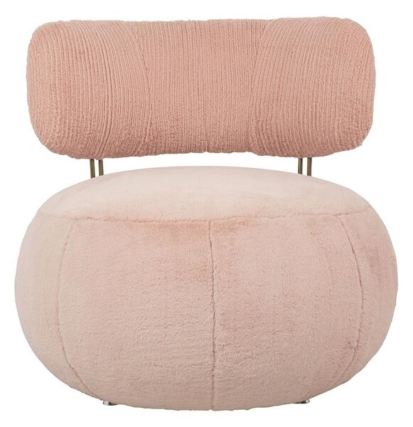 King Home Low Teddy Fotel Rózsaszín Plüss Kényelmes