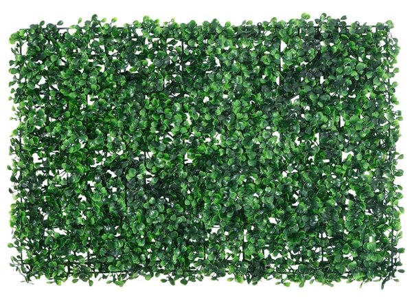 24 db zöld műcserjelevél-kerítés 40 x 60 cm