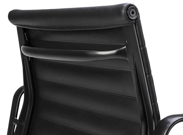 Body Prestige Plus Valódi Bőr Irodai Szék Fekete Alumínium