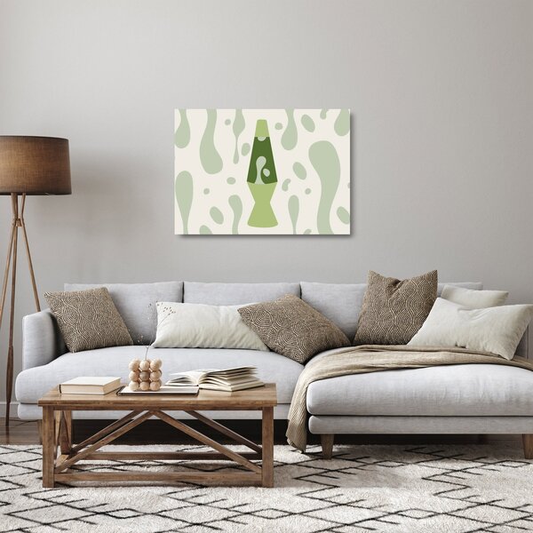 Üveg kép - Hippik, lávalámpa (70x50 cm)