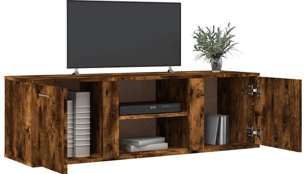 Füstös tölgy színű szerelt fa TV-szekrény 120x34x37 cm