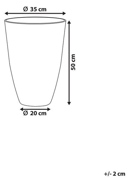 Virágcserép CAMIA 35 cm Bézs