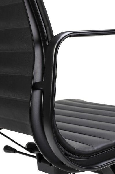 King Home Aeron Prestige Plus Valódi Bőr Irodai Szék Fekete