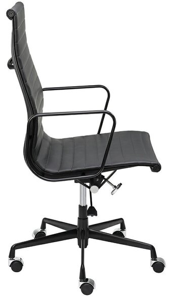 King Home Aeron Prestige Plus Valódi Bőr Irodai Szék Fekete