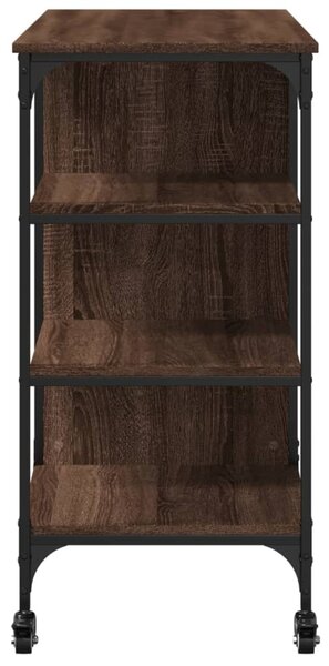 Barna tölgy színű szerelt fa konyhai kocsi 100 x 45 x 89,5 cm