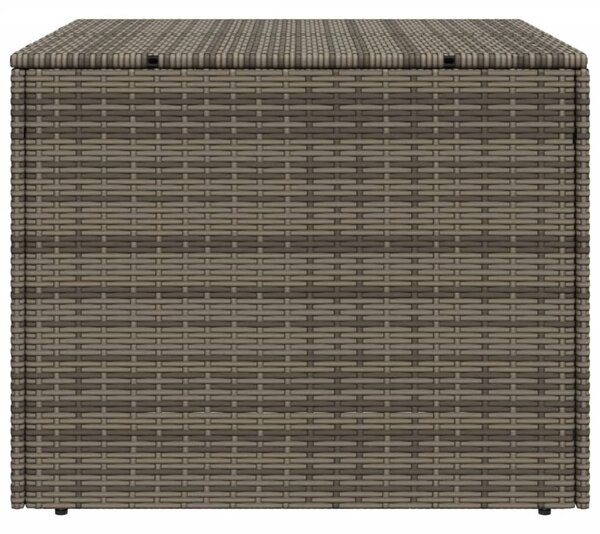 Szürke polyrattan kerti tárolóláda 291 L
