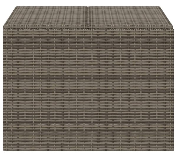 Szürke polyrattan kerti tárolóláda 291 L